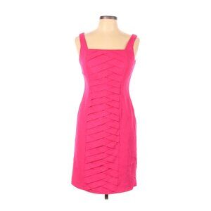 New Directions Fuchsia Woven Midi Dress